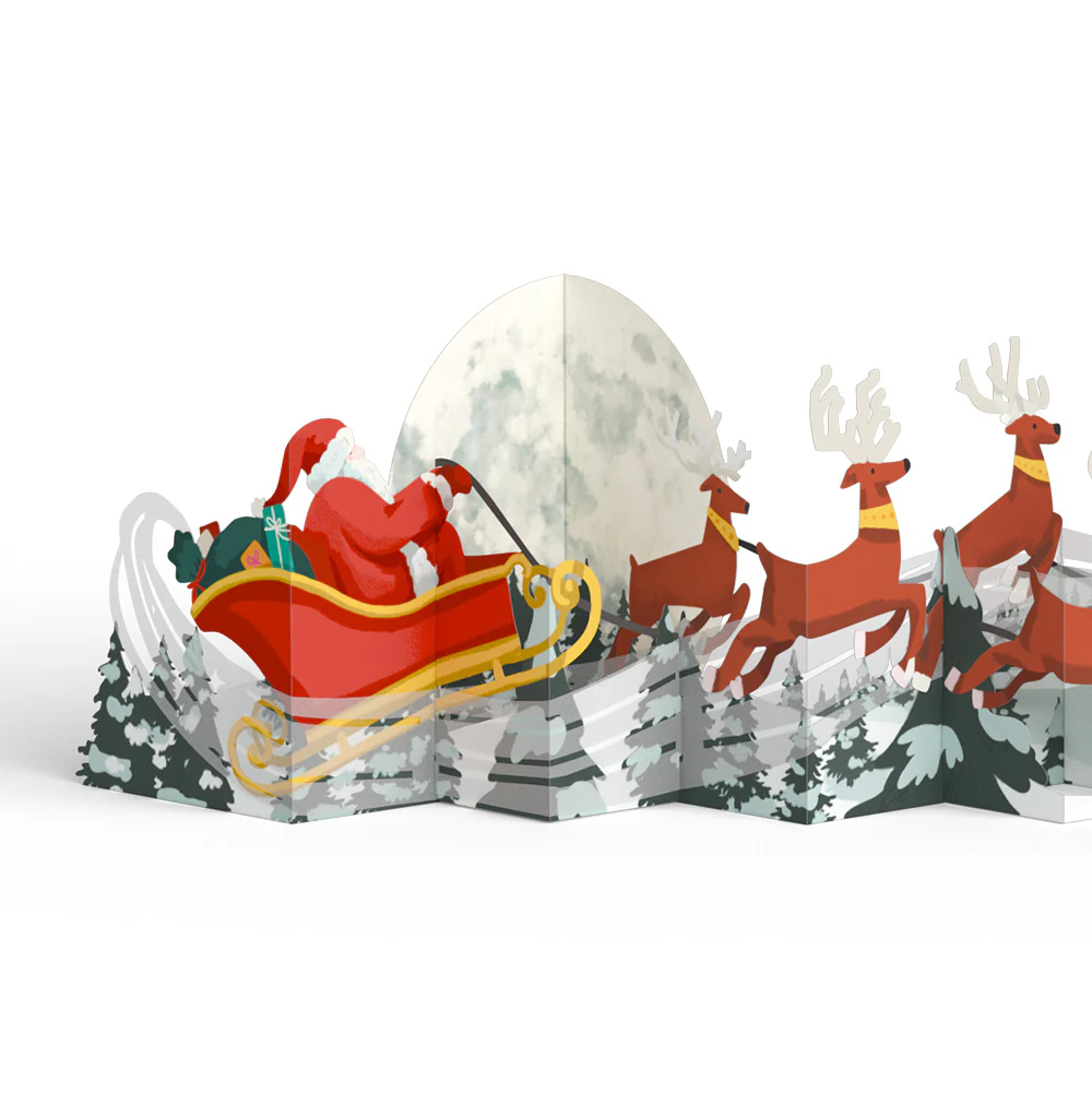 Christmas Sleigh Ride Loooooong Card™ (Expands to 2 feet) and Sentiment Set for Dad - Image 3