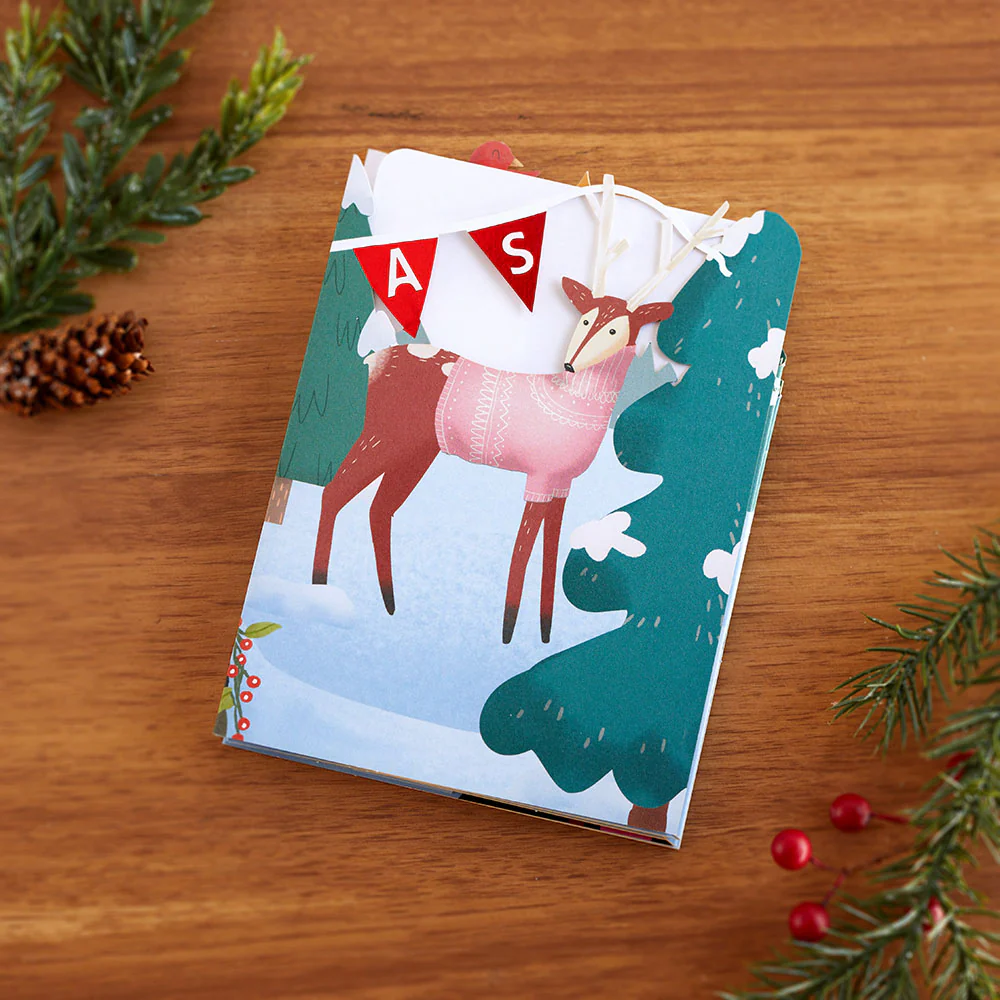 Christmas Woodland Scene Loooooong Card™ (Expands to 2 feet) - Image 3