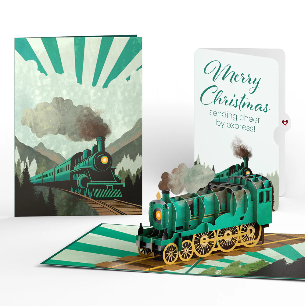 Classic Train Christmas Pop-Up Card and Sentiment Set