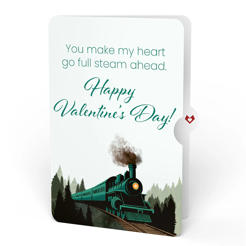 Classic Train Valentine's Day Pop-Up Card and Sentiment Set - Image 4