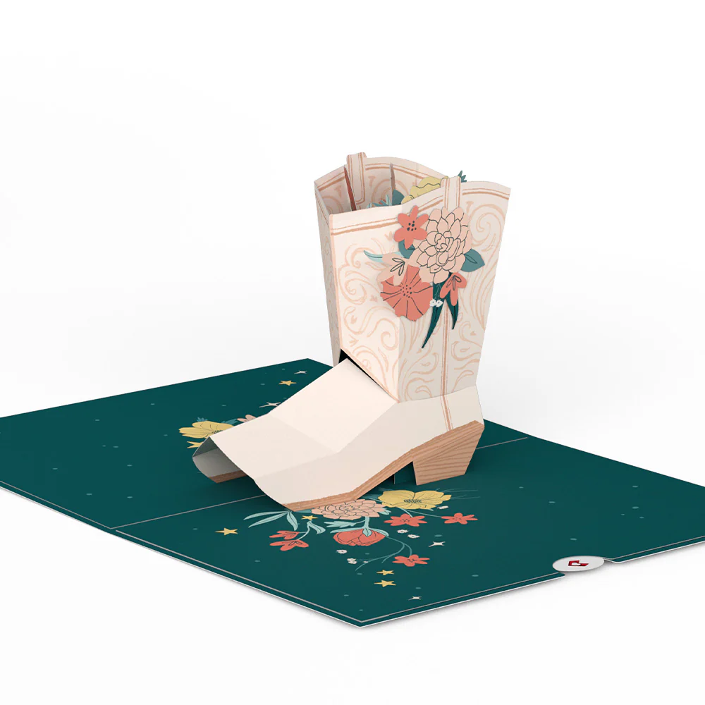 Cowgirl Boot Pop-Up Card - Image 3