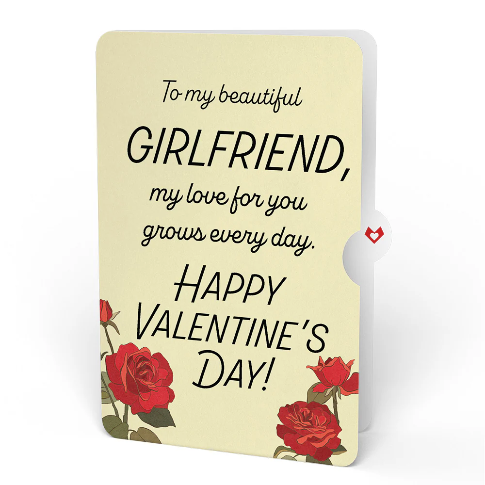 Valentine's Day Flower Bouquet and Sentiment Set for Girlfriend - Image 4