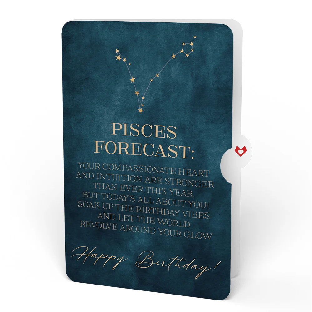 Hydrangea Birthday Bouquet and Pisces Zodiac Sentiment Set - Image 4
