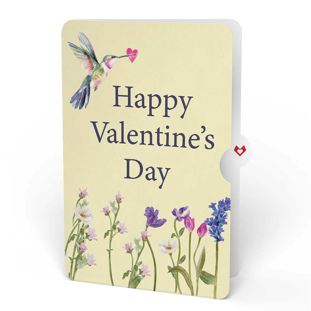 Peony Hummingbird Valentine Bouquet and Sentiment Set - Image 4