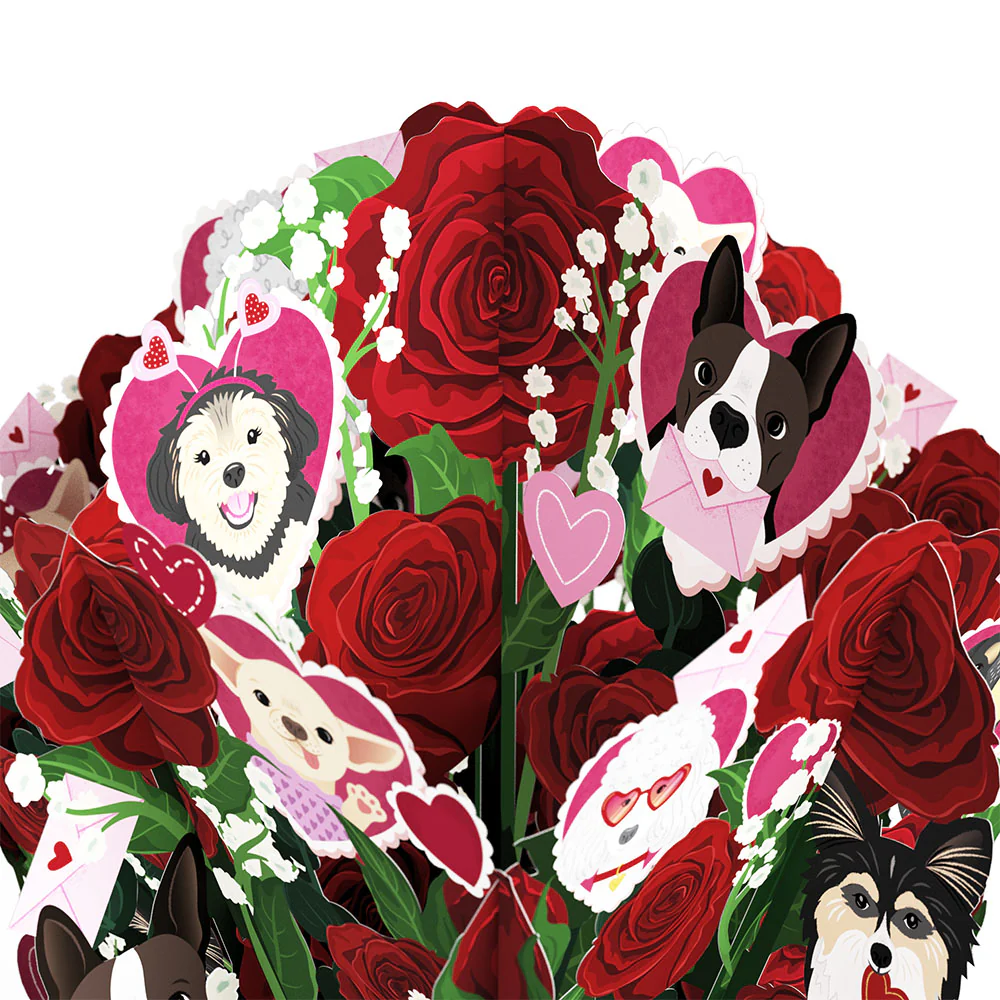 I Woof You Dog Our First Valentine Together Bouquet and Sentiment Set - Image 3