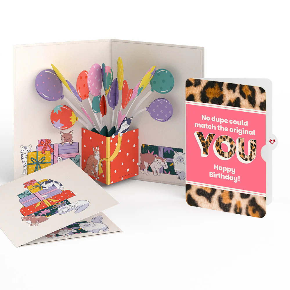 Curious Cats Birthday Pop-Up Card and The original YOU Sentiment Set