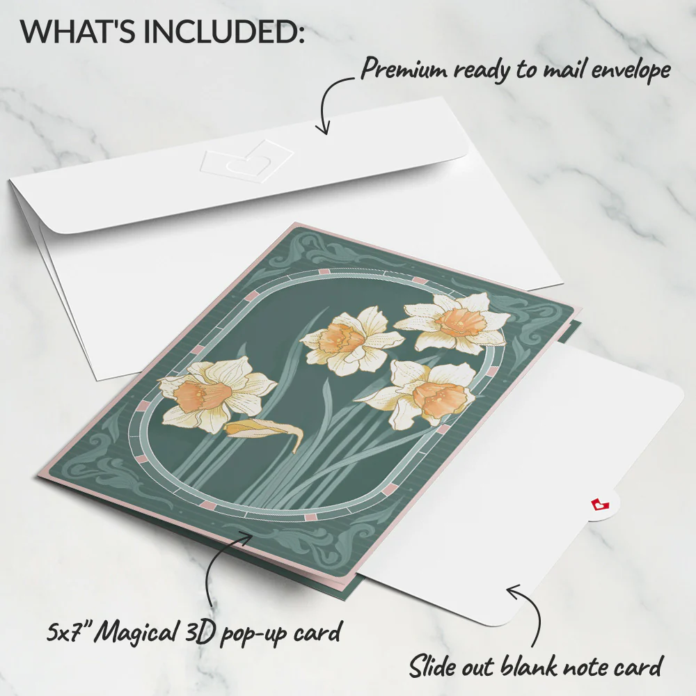 Daffodils in Bloom Pop-Up Card - Image 5