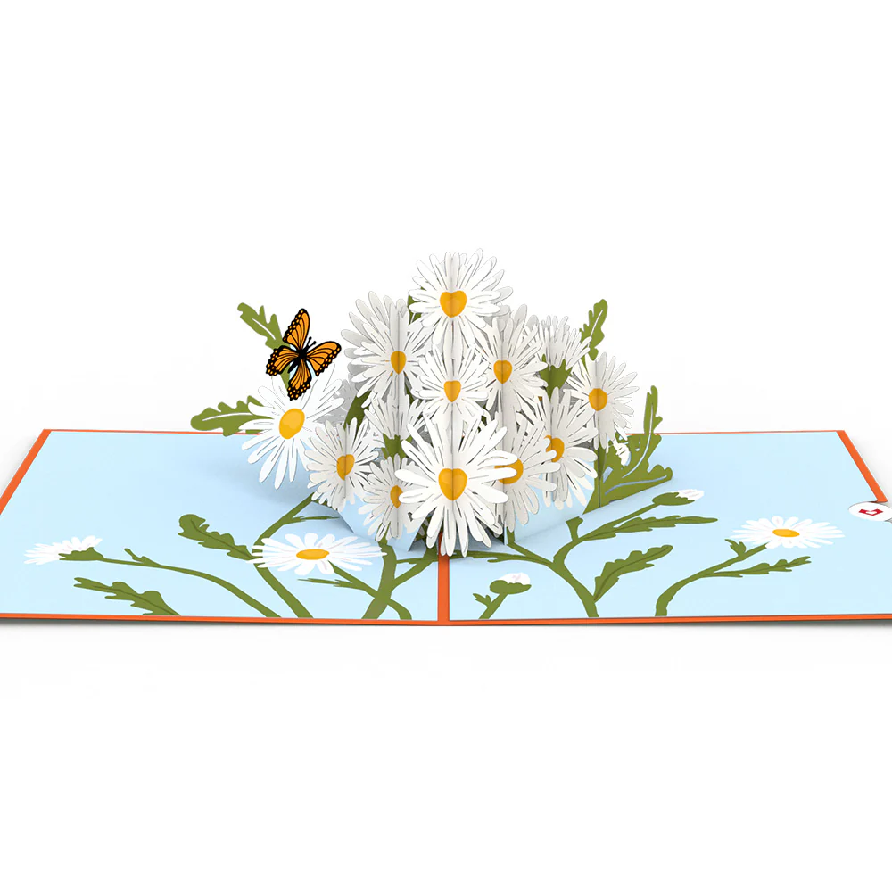 Daisies with Monarch Butterfly Pop-Up Card - Image 3