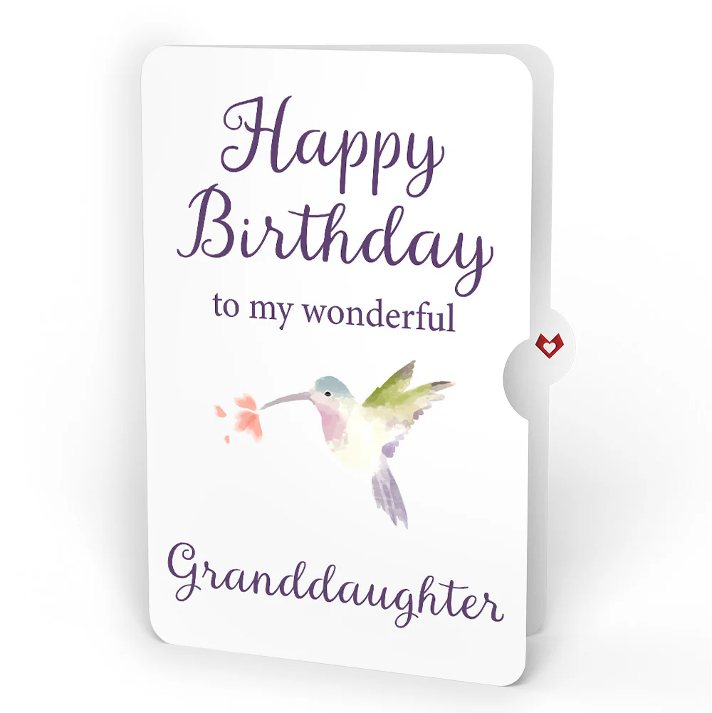 Daisy Patch Hummingbirds Birthday Pop-Up Card and Sentiment Set for Granddaughter - Image 4