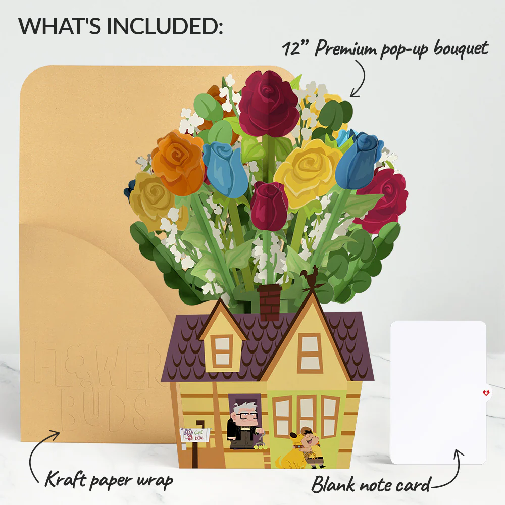 Disney and Pixar Up House Flower Buds Bouquet - Image 6