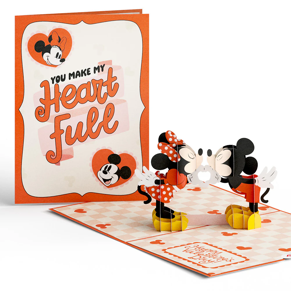 Disney’s Mickey & Minnie You Make My Heart Full Pop-Up Card - Image 2