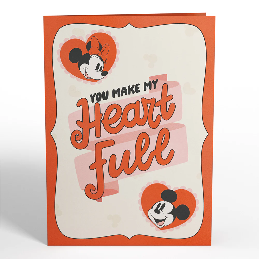 Disney’s Mickey & Minnie You Make My Heart Full Pop-Up Card - Image 6