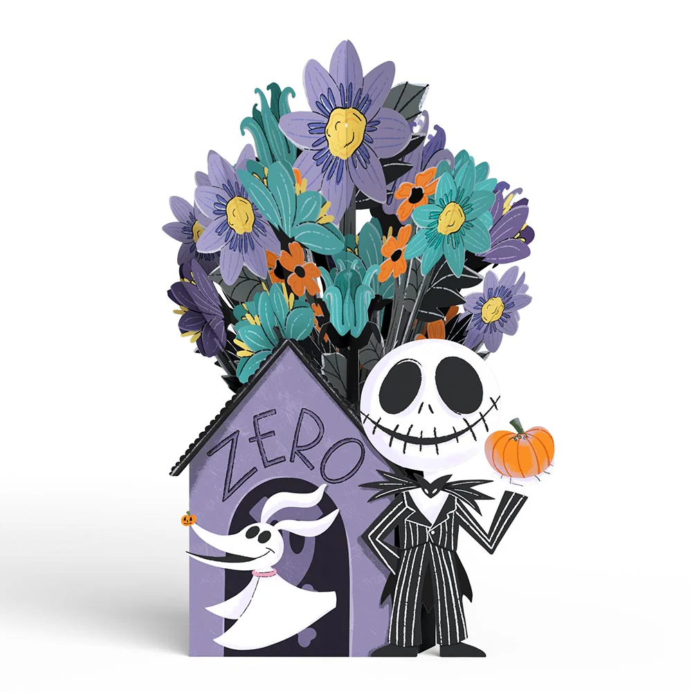 Disney Tim Burton’s The Nightmare Before Christmas Jack Skellington Flower Buds Bouquet - Image 4