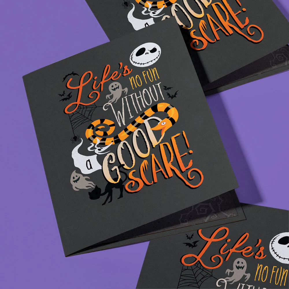Disney Tim Burton's The Nightmare Before Christmas 'Hauntingly Happy Day' Jack Skellington Plushpop Card - Image 5