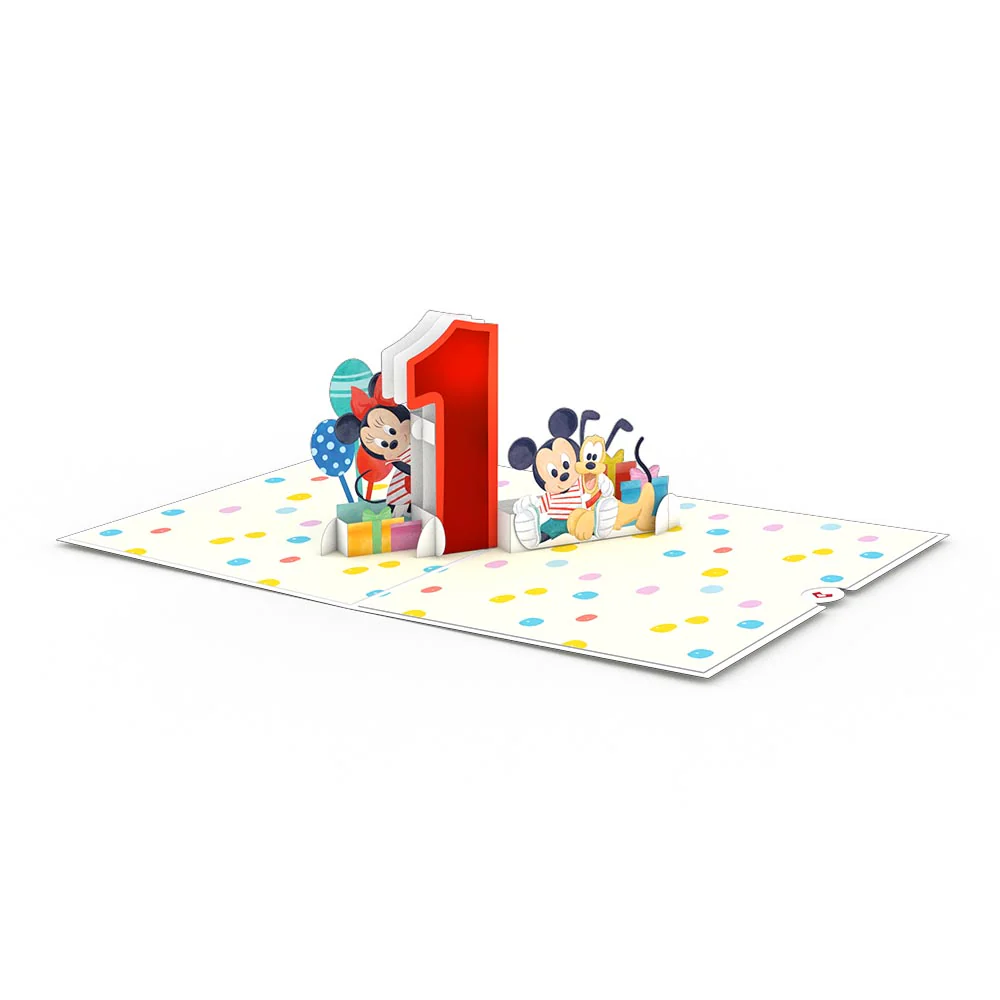 Disney's Mickey and Friends 1st Birthday Pop-Up Card - Image 3