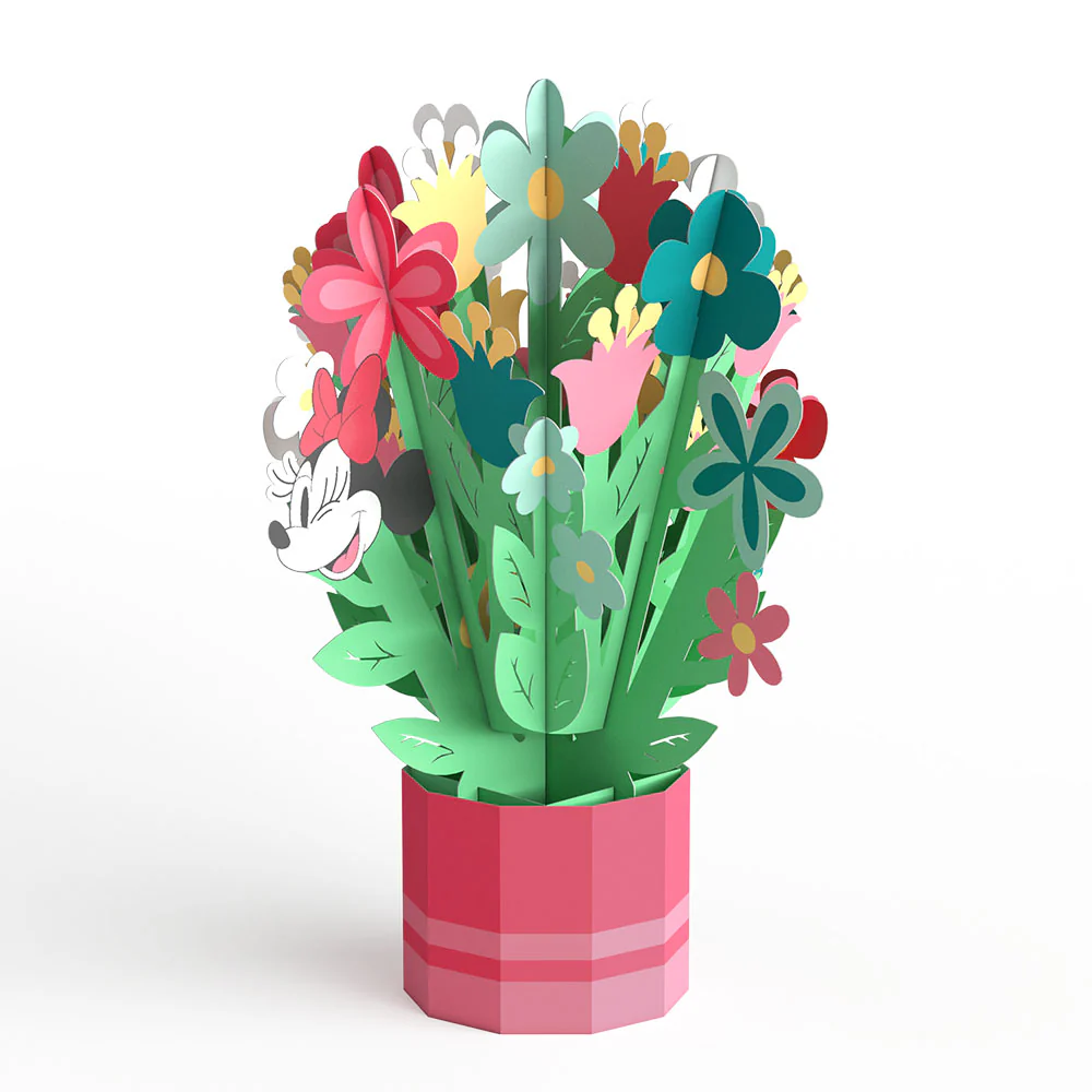 Disney's Minnie Mouse Birthday Wishes Card with Mini Bouquet - Image 2