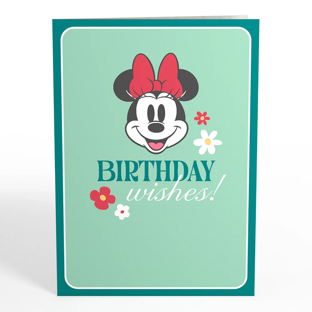 Disney's Minnie Mouse Birthday Wishes Card with Mini Bouquet - Image 4