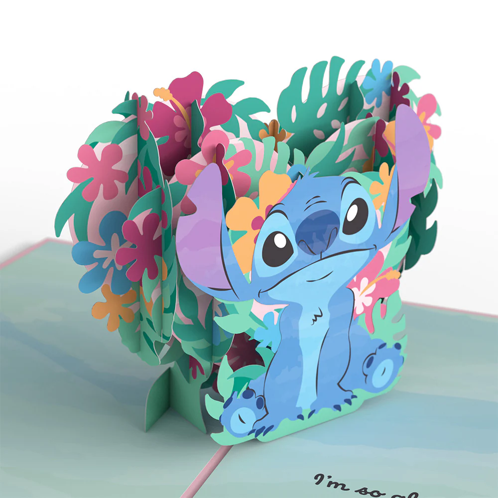 Disney's Stitch Mother’s Day Pop-Up Card & Flower Buds Bouquet Bundle - Image 3