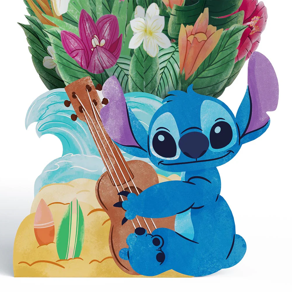 Disney's Stitch Mother’s Day Pop-Up Card & Flower Buds Bouquet Bundle - Image 5