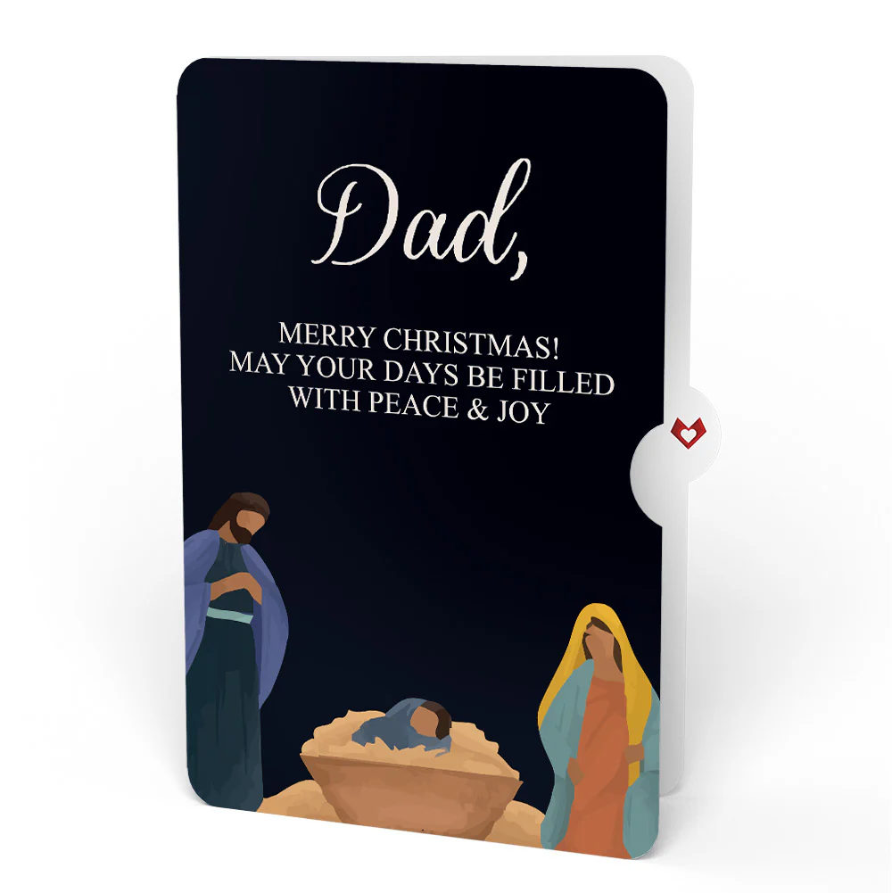 Elegant Nativity Christmas Pop-Up Card and Sentiment Set for Dad - Image 4