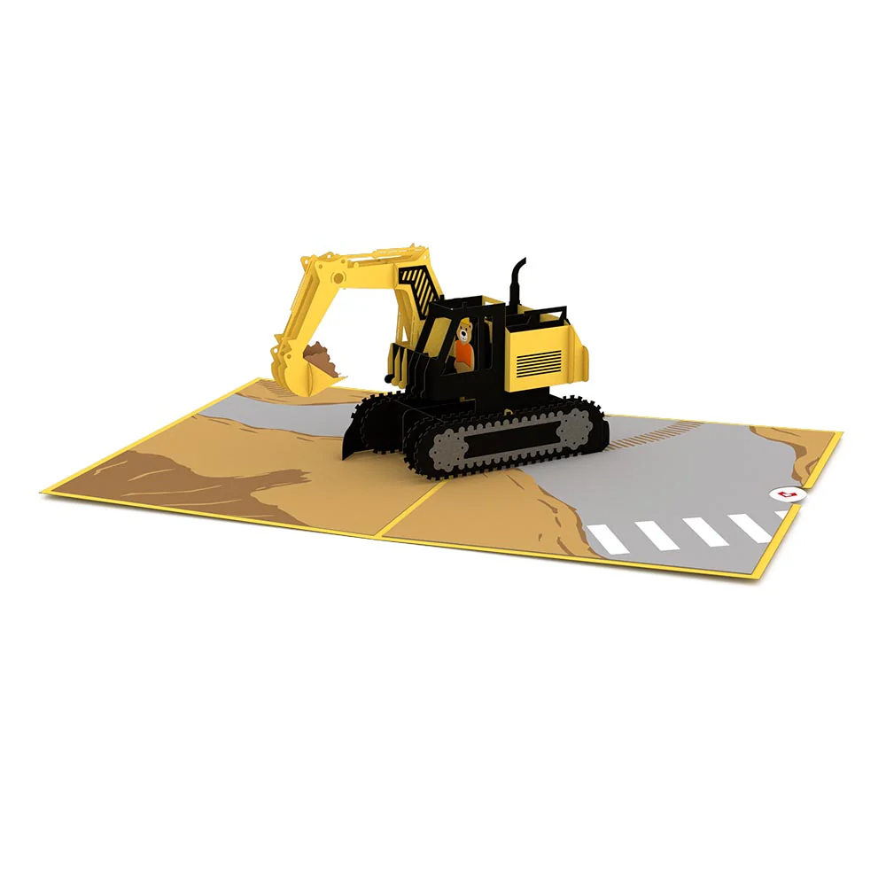 Excavator Pop-Up Card - Image 3