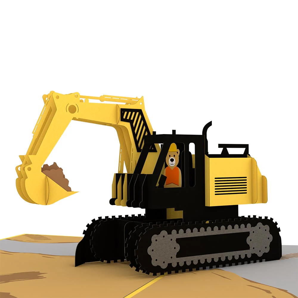 Excavator Father's Day Pop-Up Card and Matrix Hacker Sentiment Set - Image 3