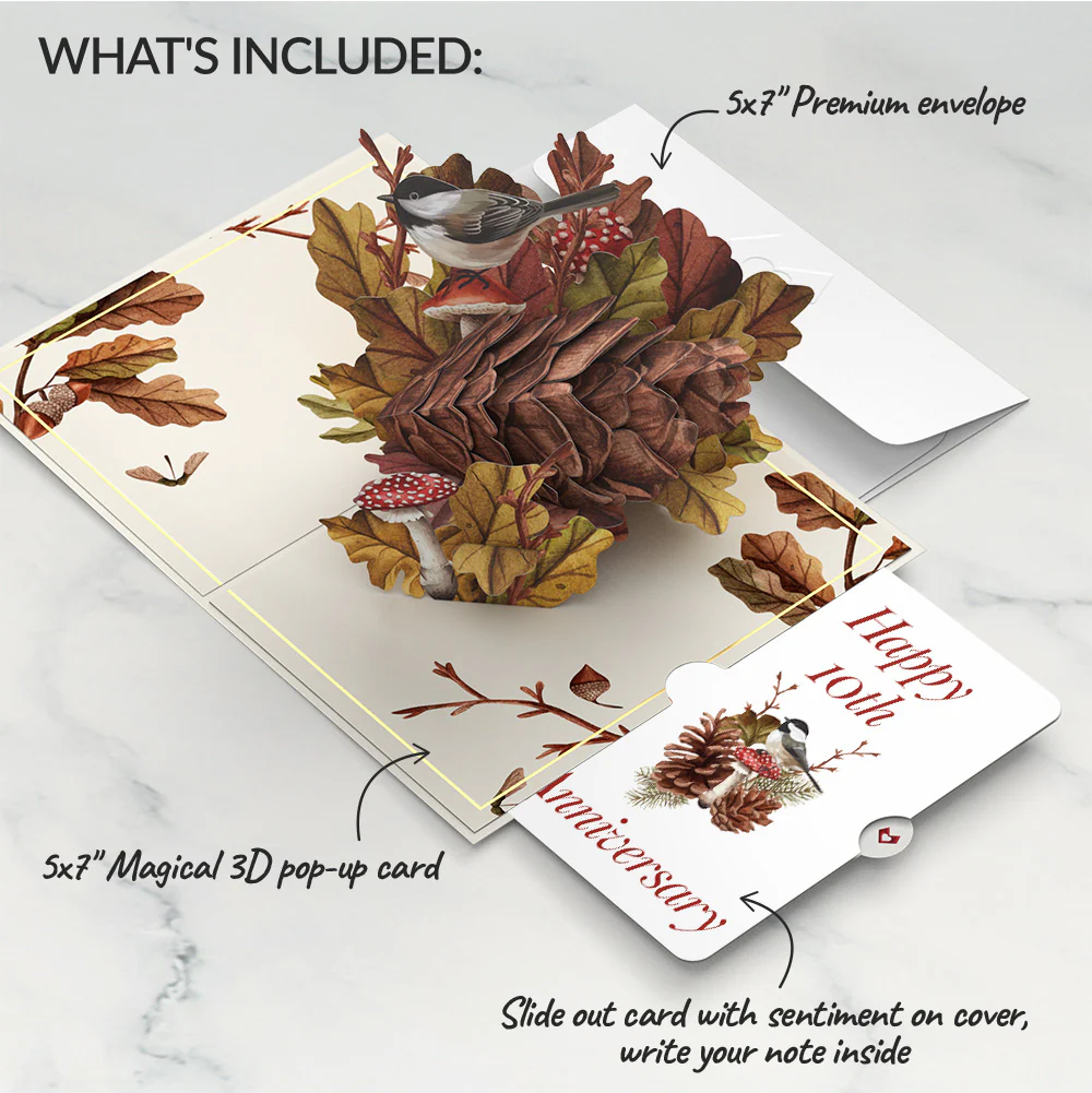 Fall Forest Floor 10th Anniversary Pop-Up Card and Sentiment Set - Image 2