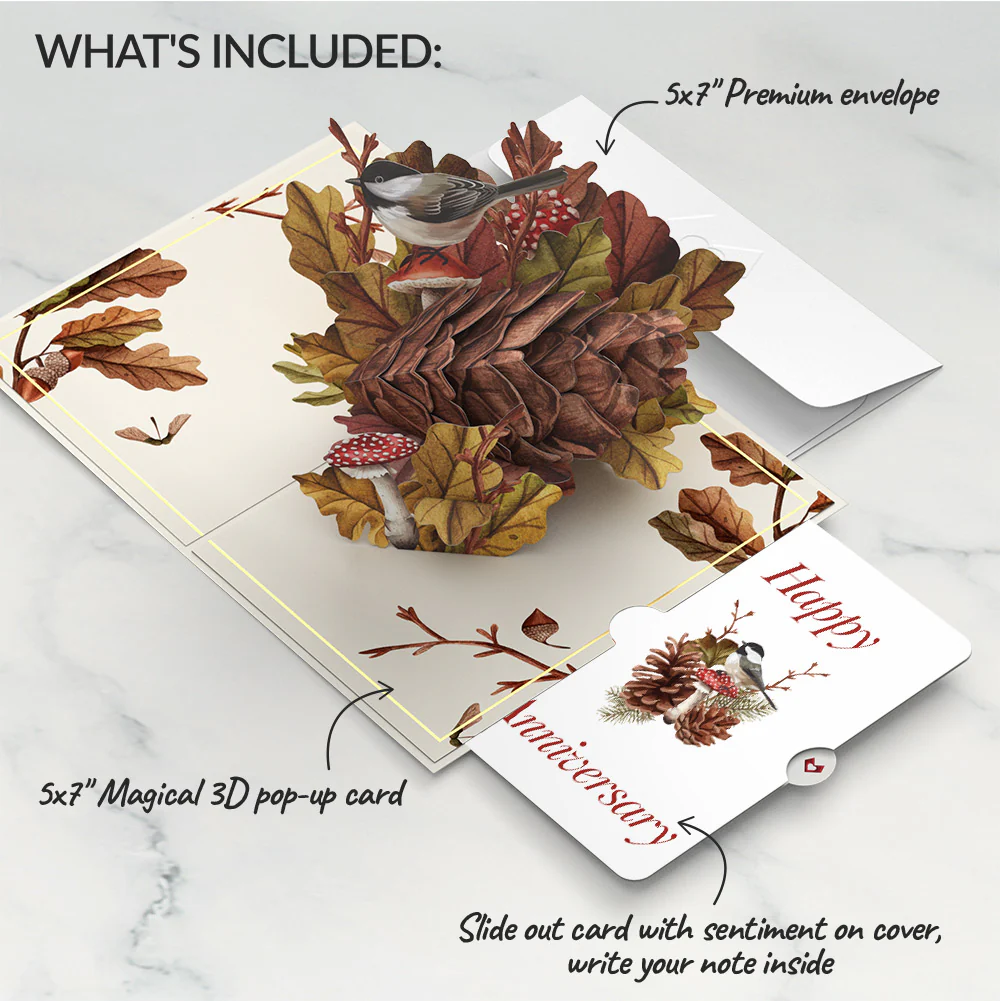 Fall Forest Floor Anniversary Pop-Up Card and Sentiment Set - Image 2