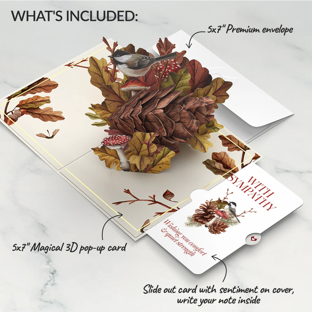 Fall Forest Floor Sympathy Pop-Up Card and Sentiment Set - Image 2