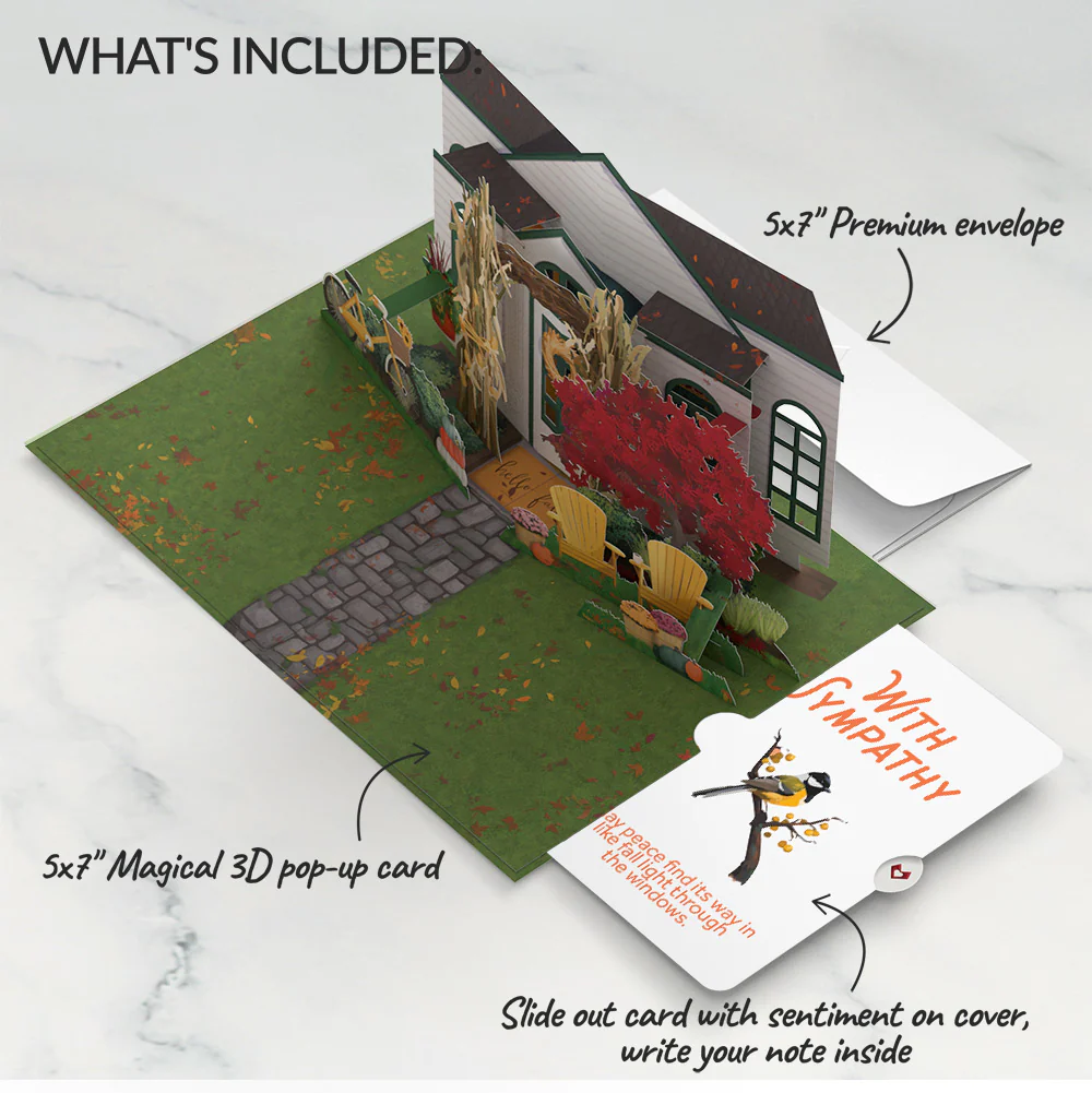 Fall Welcome Sympathy Pop-Up Card and Sentiment Set - Image 2