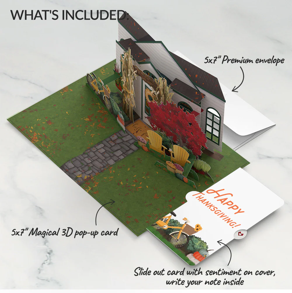 Fall Welcome Thanksgiving Pop-Up Card and Sentiment Set - Image 2