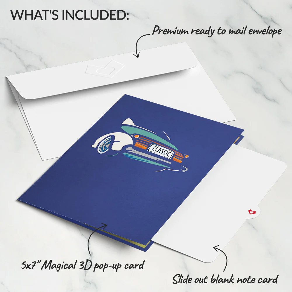 Father’s Day Classic Car Pop-Up Card - Image 6