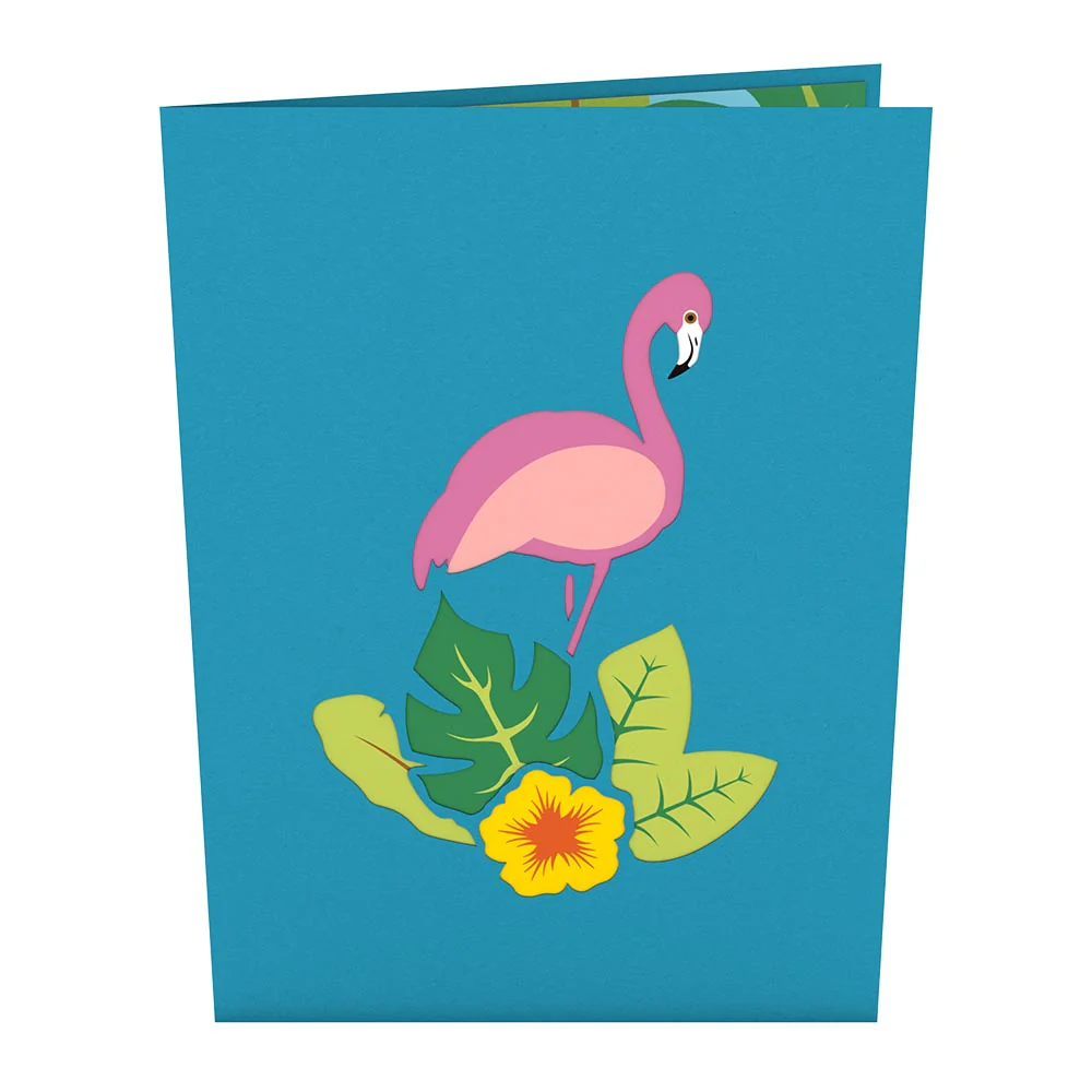 Flamingo Pop-Up Card - Image 4