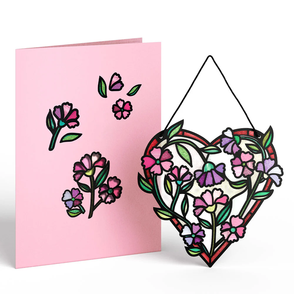 Floral Heart Suncatcher Card - Image 2