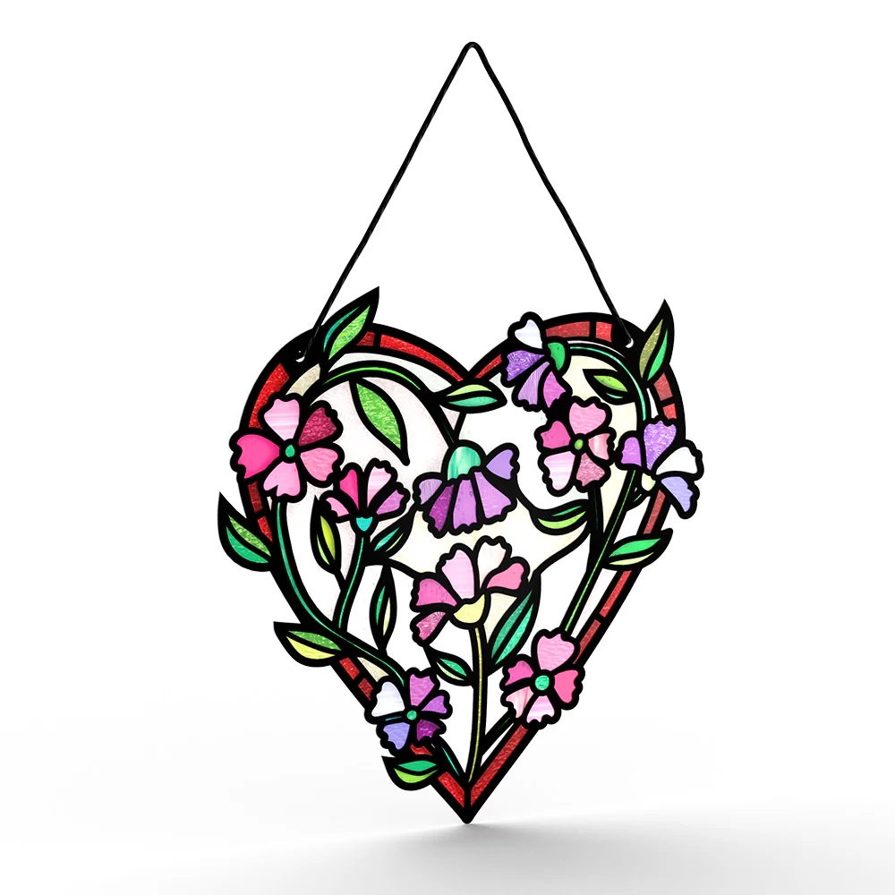 Floral Heart Suncatcher Card - Image 3
