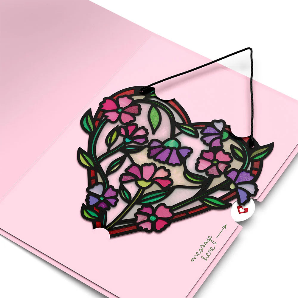 Floral Heart Suncatcher Card - Image 4