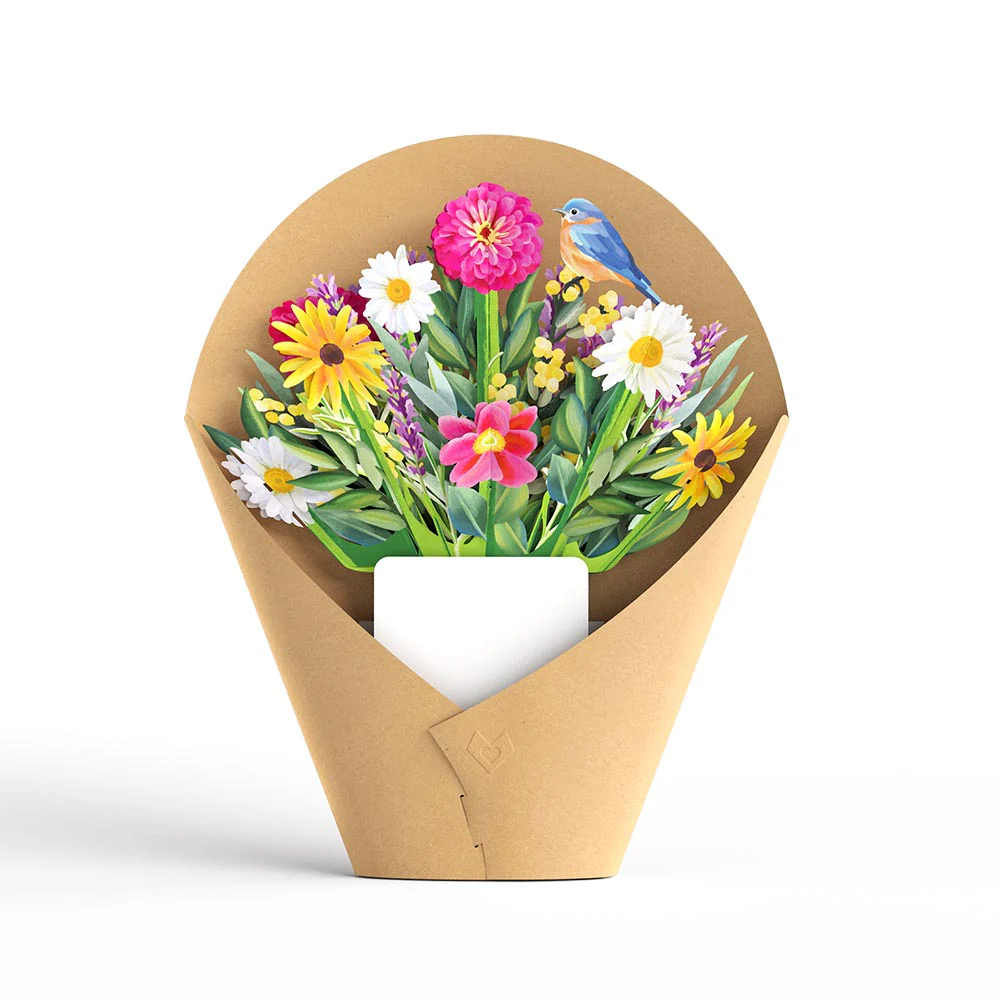 For Mom with Love Pop-Up Card & Bouquet Bundle - Image 5