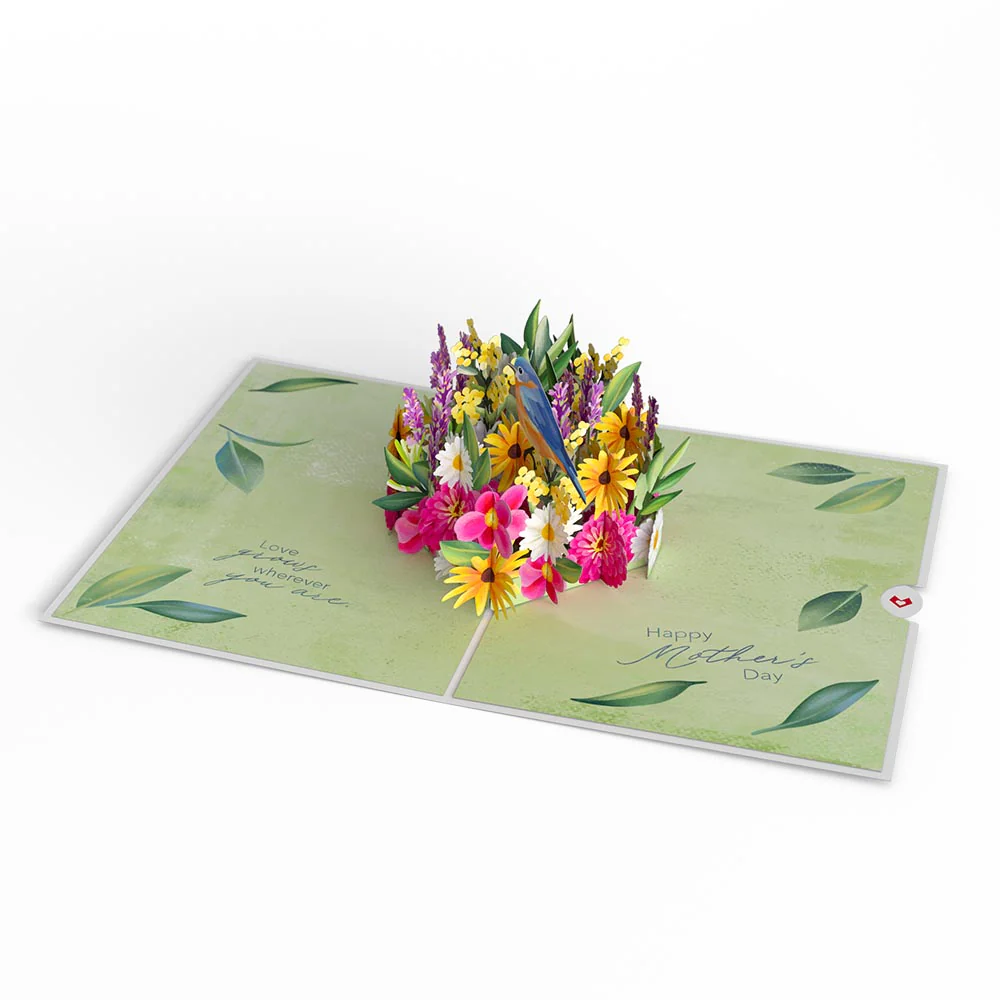 For Mom with Love Pop-Up Card & Bouquet Bundle - Image 9