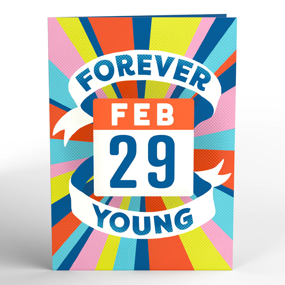 Forever Young Leap Year Birthday Pop-Up Card - Image 5