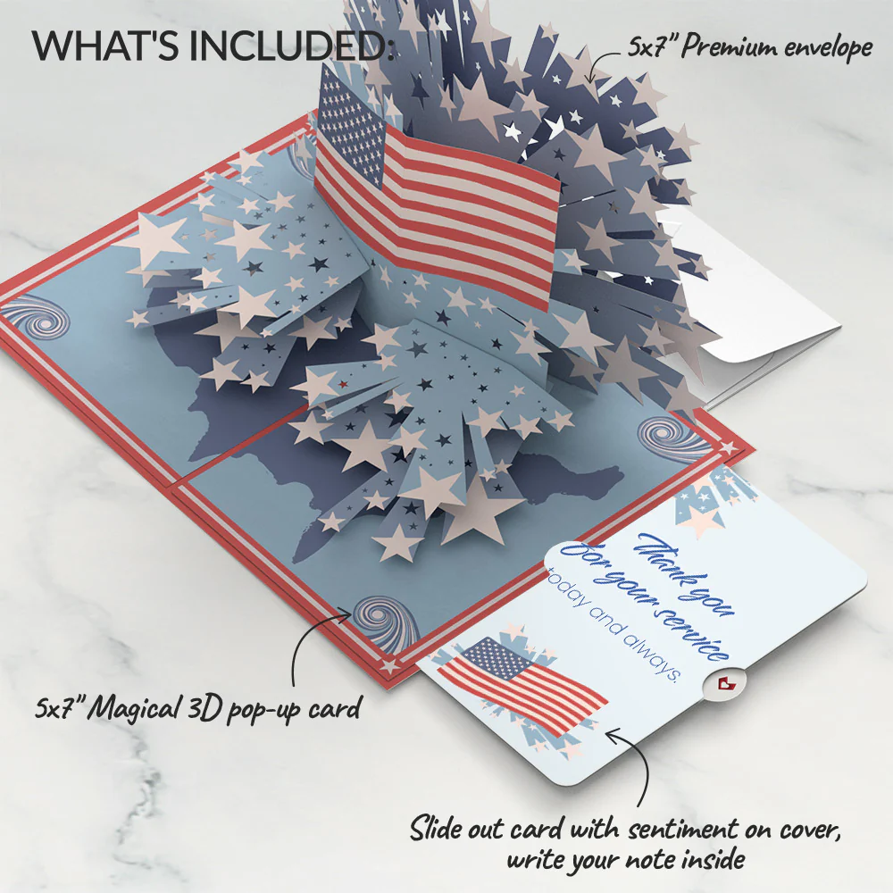 From Sea to Shining Sea Appreciation Pop-Up Card and Sentiment Set - Image 2