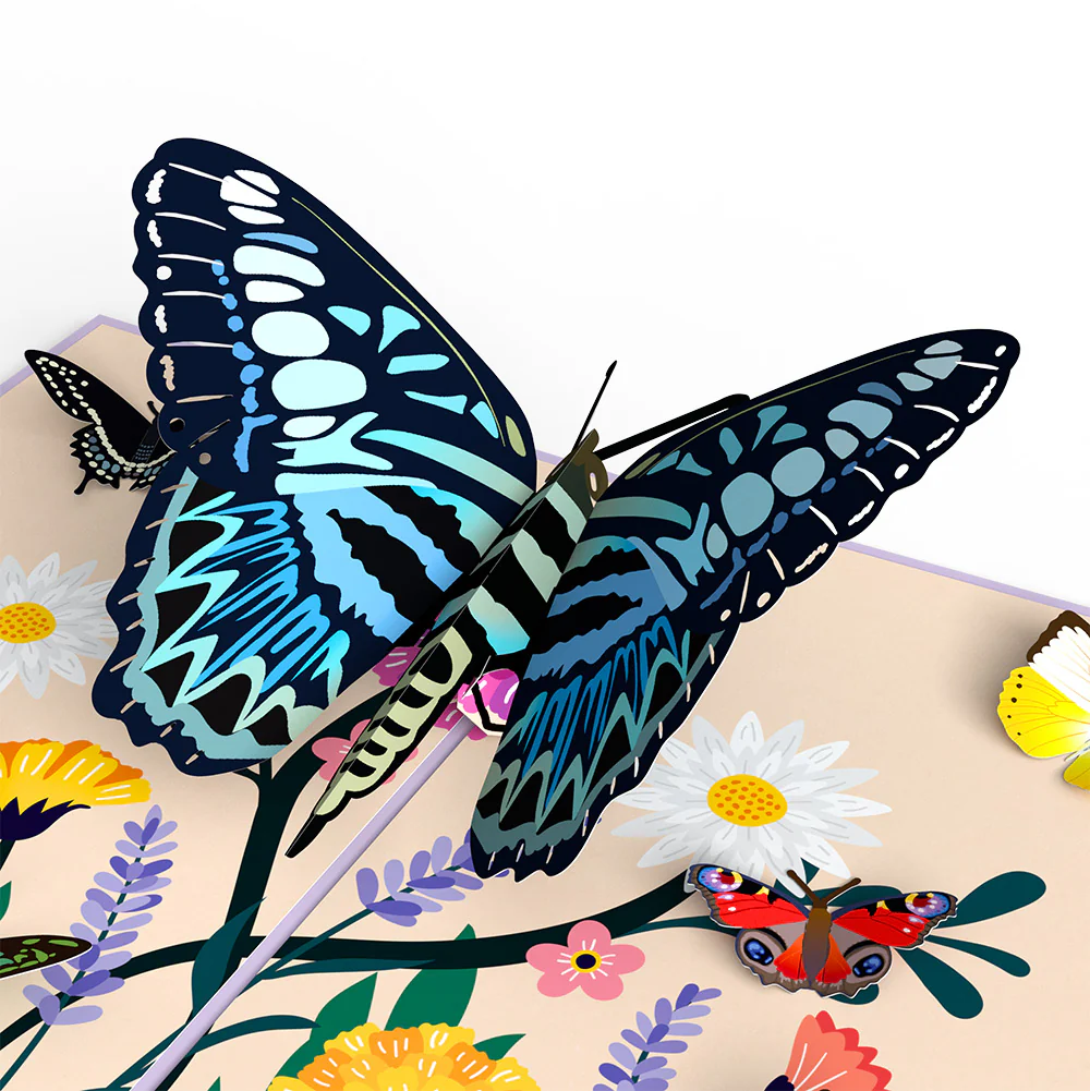 Garden Butterflies Birthday Pop-Up Card and Sentiment Set - Image 3
