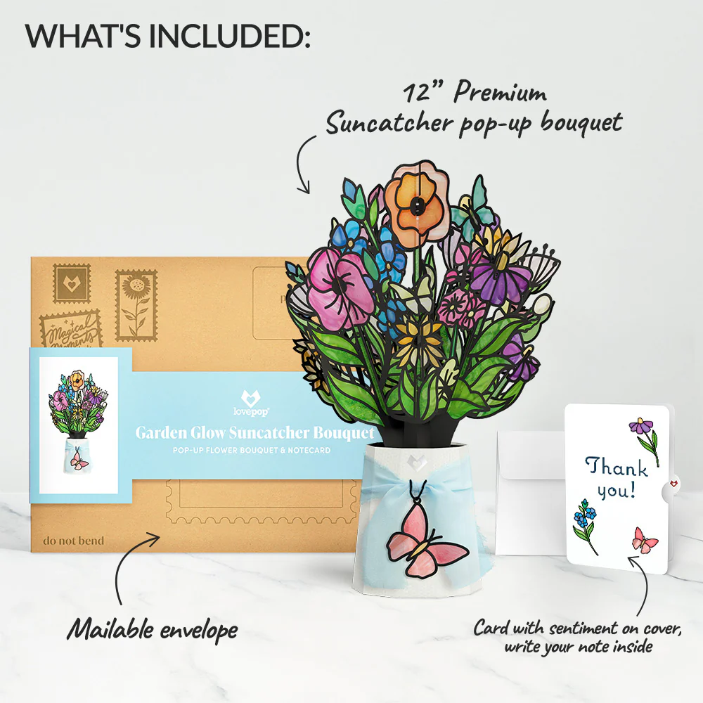 Garden Glow Thank You Suncatcher Bouquet and Sentiment Set - Image 2
