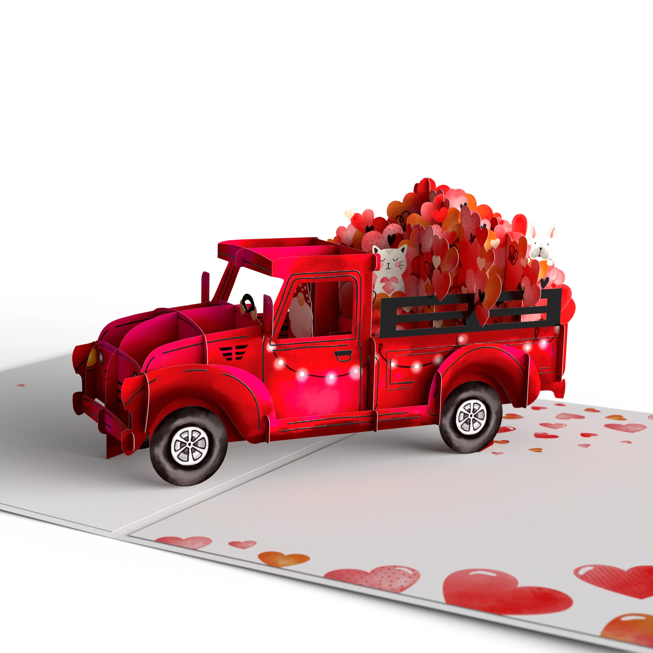 Giant Love Delivery Truck Pop-Up Card - Image 2