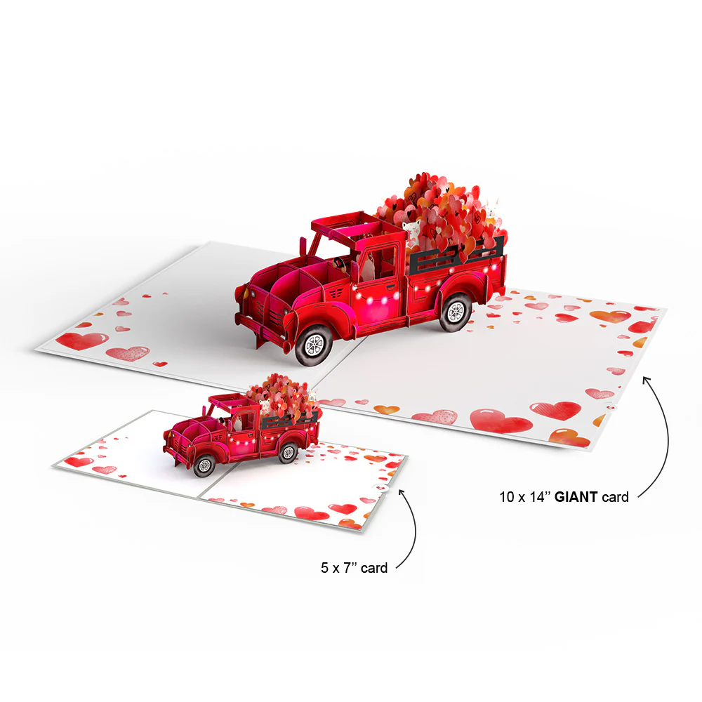Giant Love Delivery Truck Pop-Up Card - Image 3
