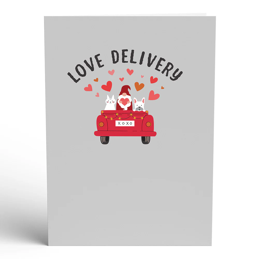 Giant Love Delivery Truck Pop-Up Card - Image 4