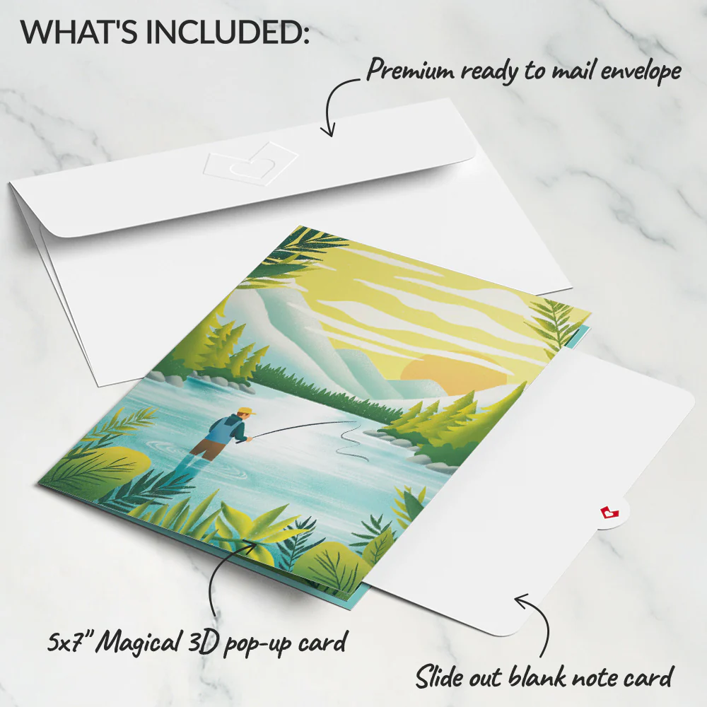 Gone Fishing Pop-Up Card - Image 5