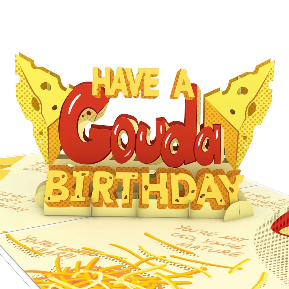 Gouda Birthday Pop-Up Card and Sentiment Set for Any Woman - Image 3