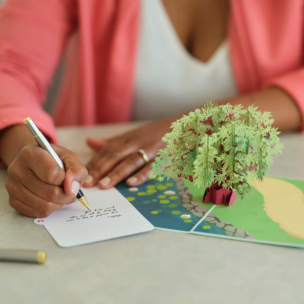 Green Maple Tree Pop-Up Card - Image 6