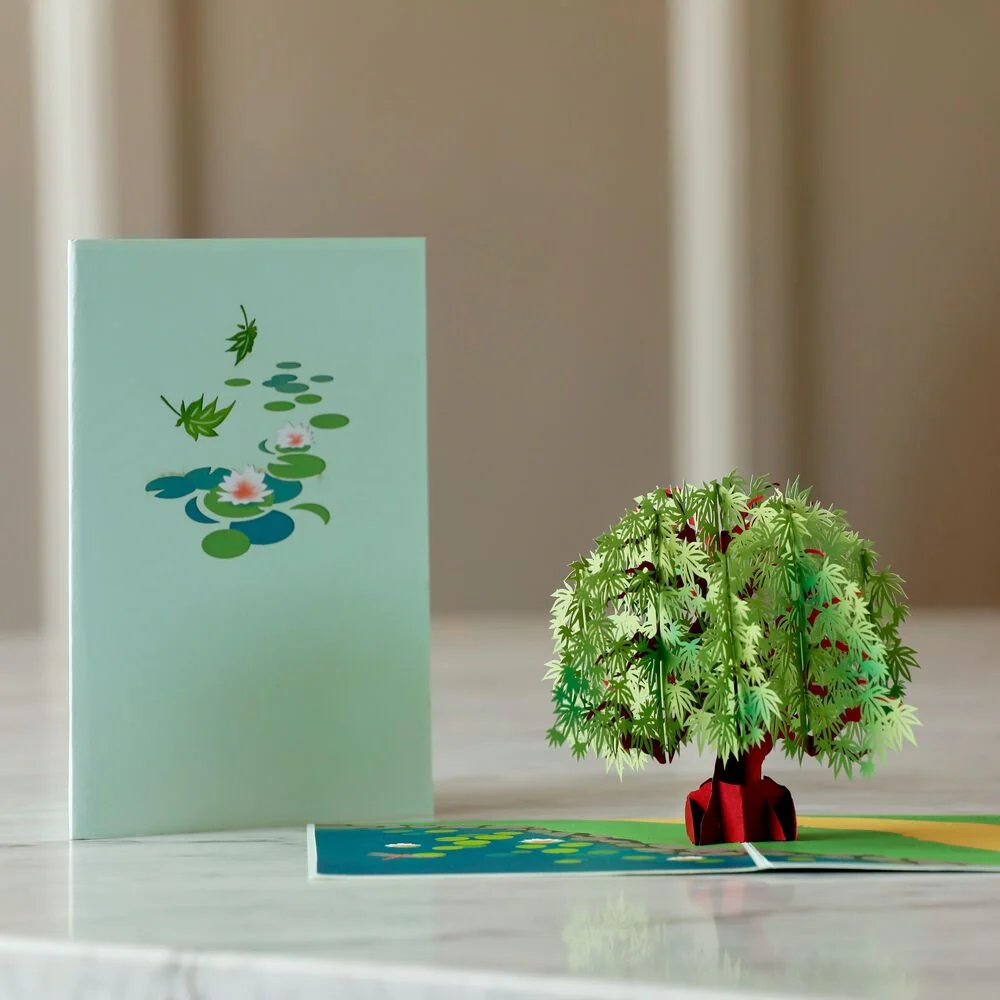 Green Maple Tree Pop-Up Card - Image 9