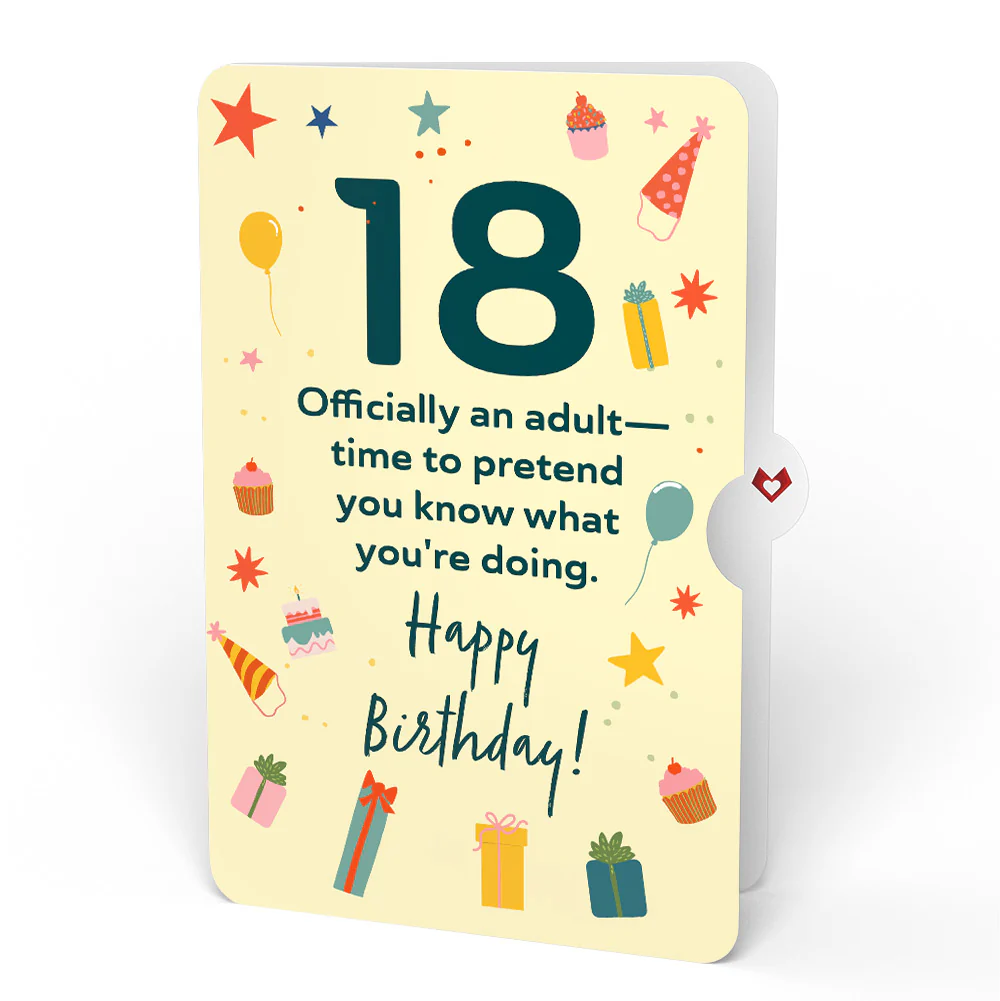 Happy 18th Birthday Balloons Music and Lights Pop-Up Card and Sentiment Set - Image 4